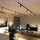 Riel Electrificado 1mtr para Spot Negro 