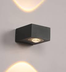 Aplique Cuadrado de exterior Acarea - Negro Bidireccional