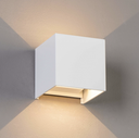 Aplique Cubo de exterior Blanco 2*3W Luz Cálida Bidireccional