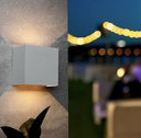 Aplique Cubo de exterior Blanco 2*3W Luz Cálida Bidireccional