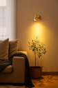 Aplique para Pared Dorado 3*11*cm D10cm