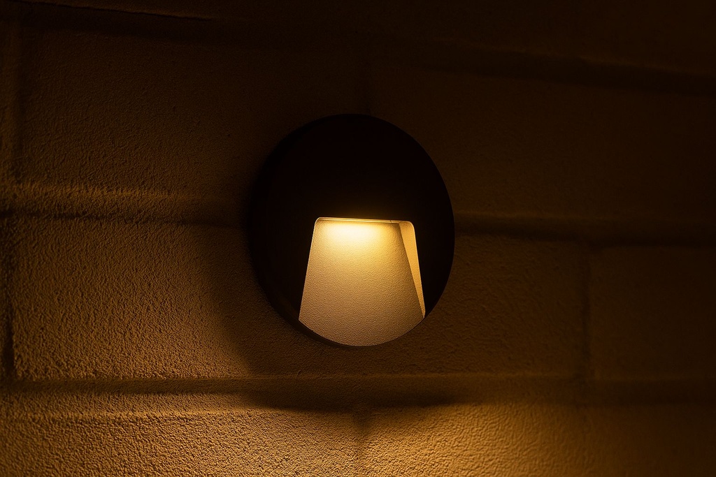 Aplique Tipo Baliza 3W Luz Cálida para exterior