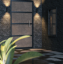 Aplique Cilíndrico de exterior Negro 2*7W Luz Cálida Bidireccional