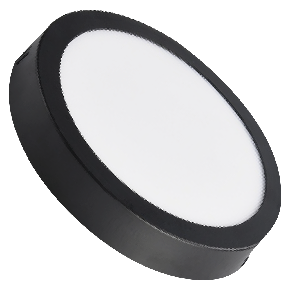 Aplique de adosar Redondo 18W 230V Luz Cálida Negro