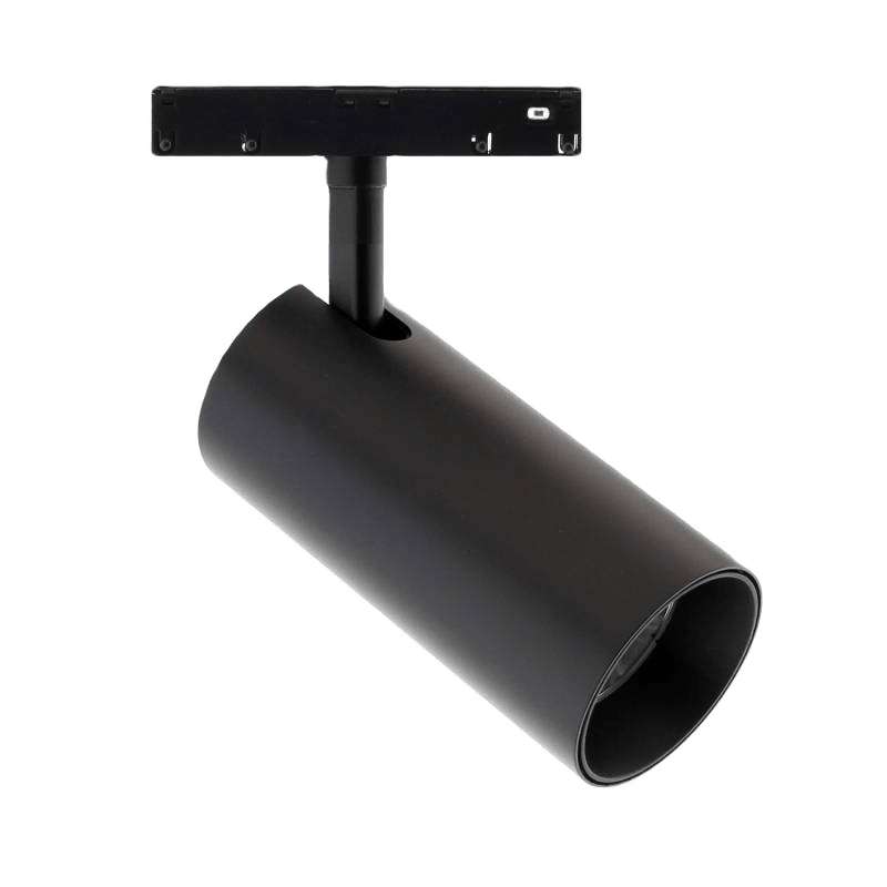 Luminaria Spot Imantada para Riel 12W Luz Cálida Negro