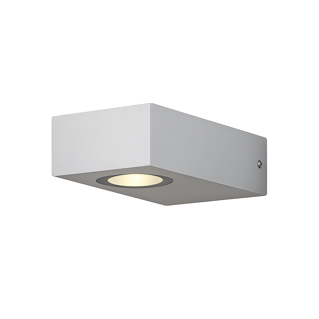 Aplique Cuadrado de exterior Blanco 2*3W Luz Cálida Bidireccional