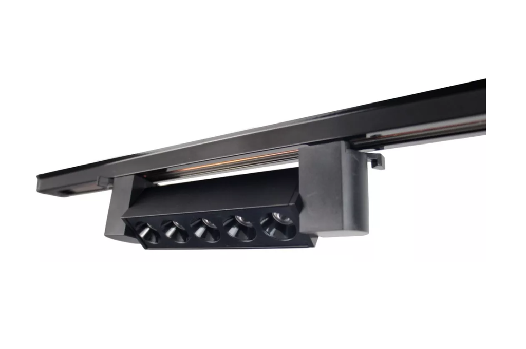 Luminaria para Riel 10W Luz Cálida Negro