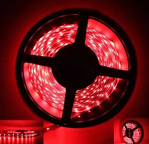 Tira 3528 siliconada 5mtr. 12v Roja