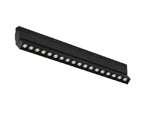 [DIRSPOT] Luminaria Direccionable Imantada para Riel 18W Luz Cálida Negro 