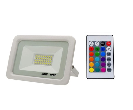 [DS-XX-30RGB] Foco sin Driver Blanco 30W 230v RGB
