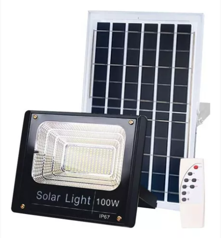 [FLSOL60WC] Foco Plano de 60W con Panel Solar Cálido