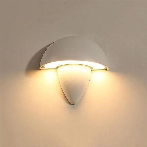 [MK-2232B] Aplique de exterior Blanco tipo Hongo 12W 230V Luz Cálida