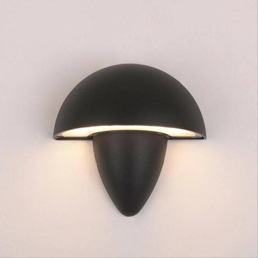 [MK-2232N] Aplique de exterior Negro tipo Hongo 12W 230V Luz Cálida