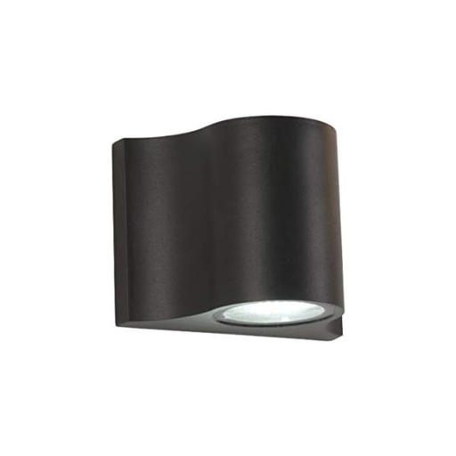 [MK-F808Y-1] Aplique Cilíndrico de exterior Negro 5W Luz Cálida Unidireccional