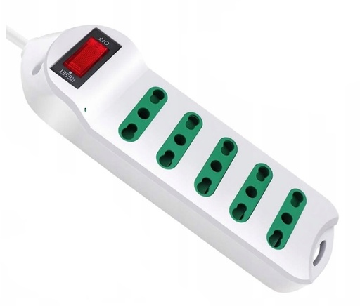 [SL2715] Alargue de 5 tomas de 10A con interruptor de encendido