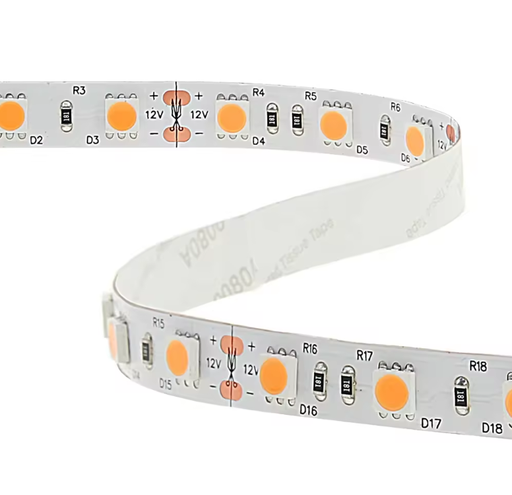 [ST60M3528A] Tira 3528 Sin Silicona 5mtr. 12v Luz Ámbar